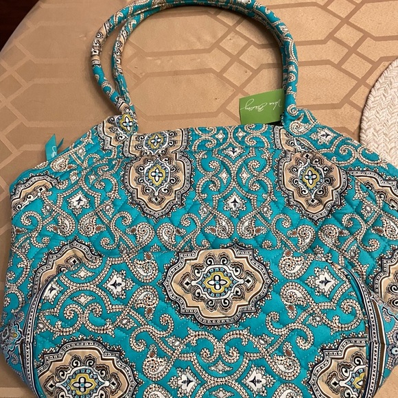 Totally Turquoise Angled Tote by Vera Bradley, NWT - Picture 5 of 7